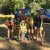 Jean-Pierre et sa famille en sortie canoë dans les gorges de l'Aveyron au coeur du pays Midi-Quercy
